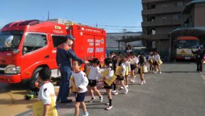 亀岡消防署と合同の避難訓練　 11月28日